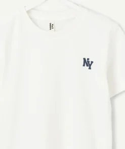 T-shirt garçon blanc imprimé