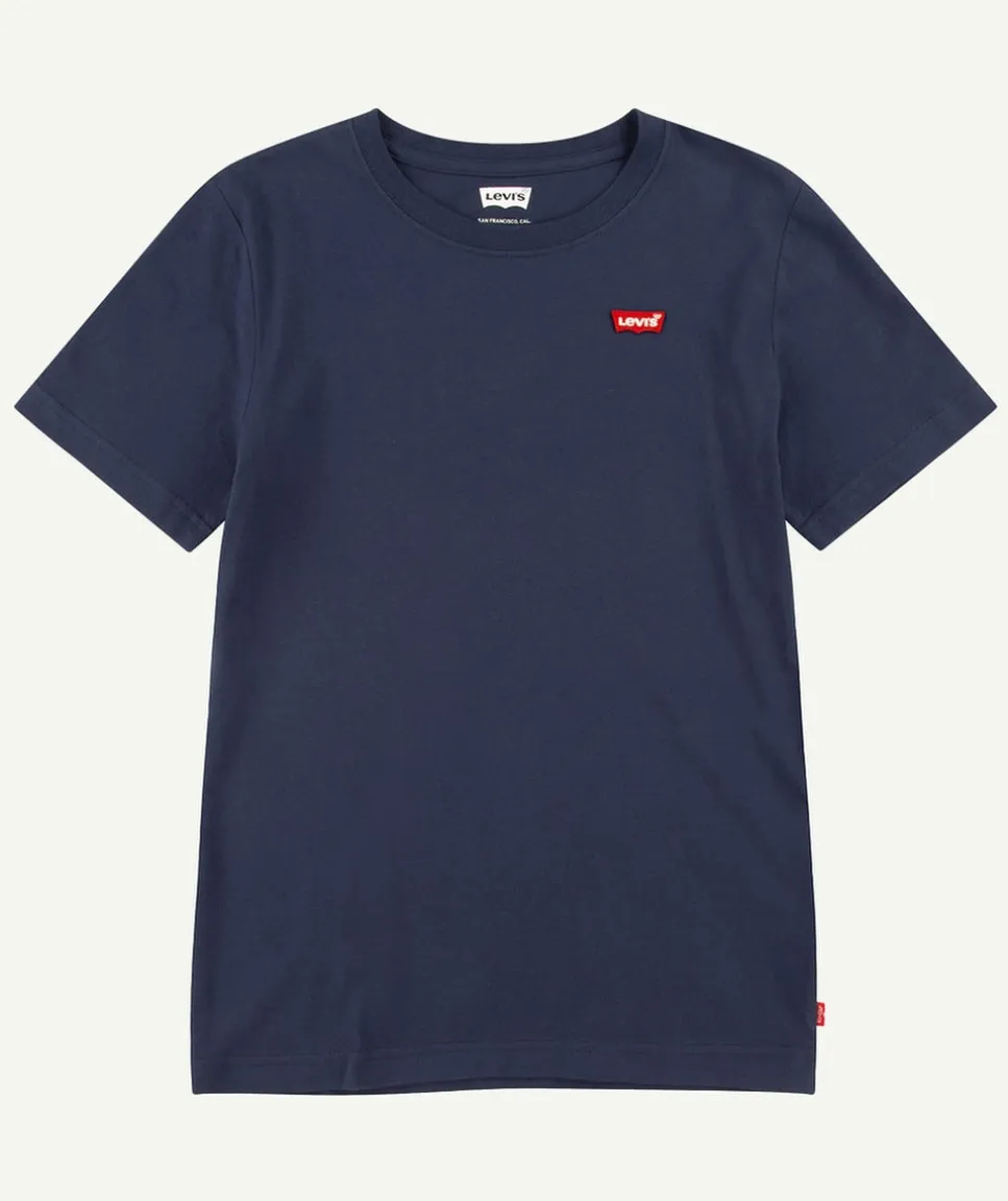 T-shirt garçon coton bleu uni