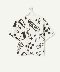 T-shirt garçon coton imprimé cool vibes