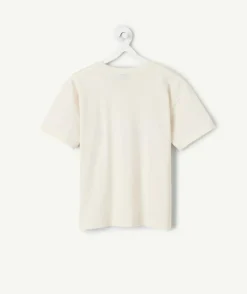 T-shirt garçon écru imprimé homard