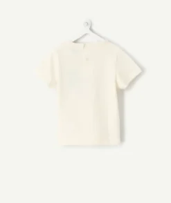 T-shirt garçon écru imprimé message