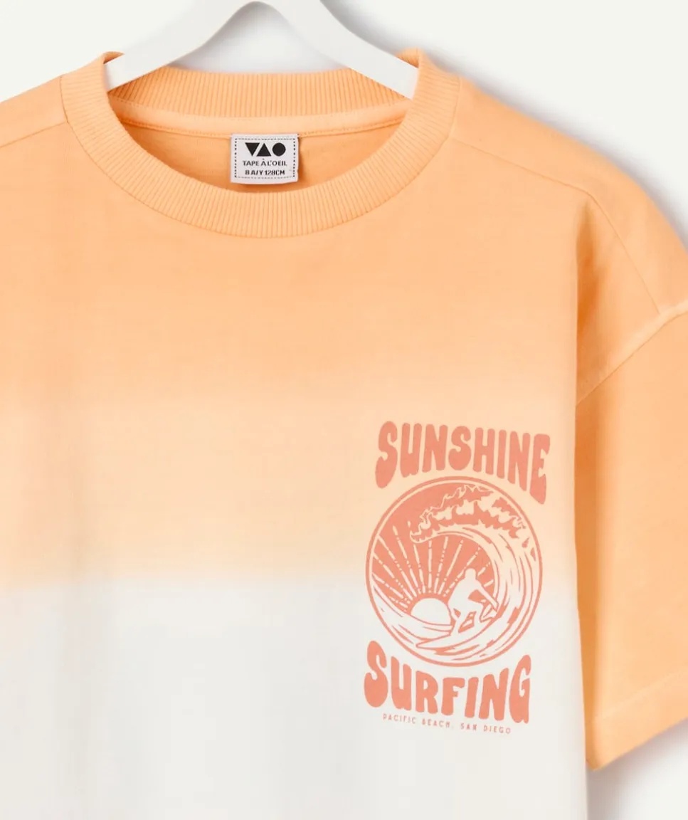 T-shirt garçon dégradé imprimé surf