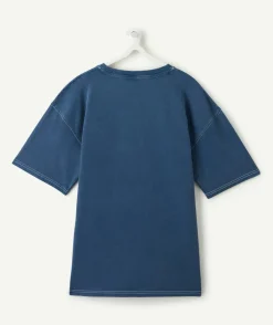 T-shirt garçon droit bleu