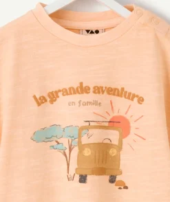 T-shirt garçon imprimé aventure