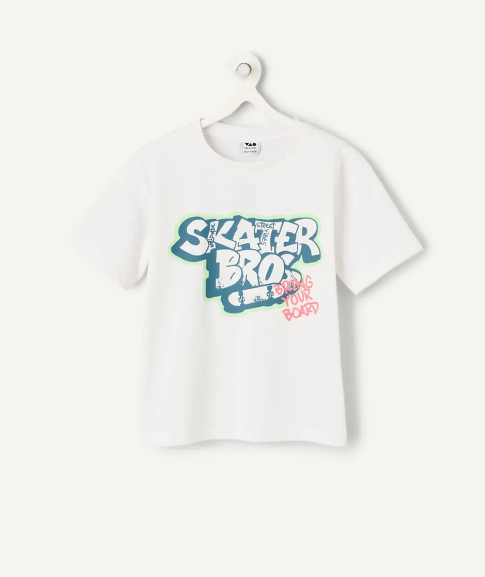 T-shirt garçon imprimé blanc