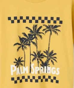 T-shirt garçon imprimé jaune
