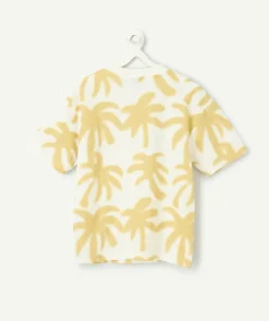 T-shirt garçon imprimé palmiers jaunes