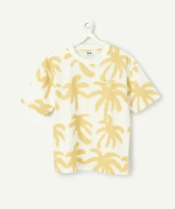 T-shirt garçon imprimé palmiers jaunes