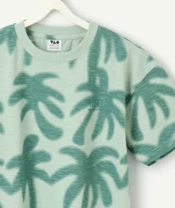 T-shirt garçon imprimé palmiers verts
