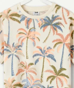 T-shirt garçon imprimé palmiers multicolores