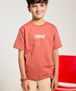 T-shirt garçon imprimé skate orange