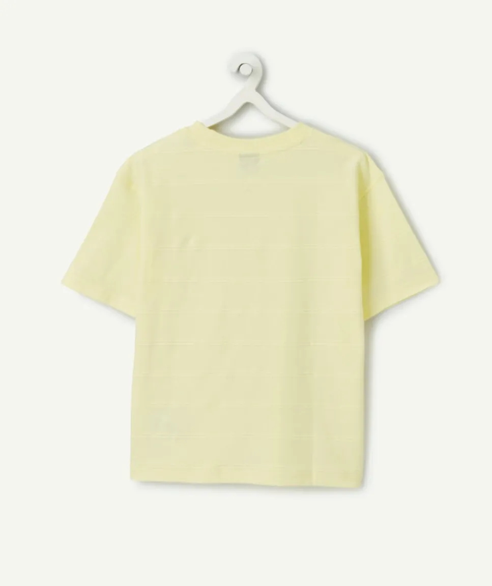 T-shirt garçon jaune rayé