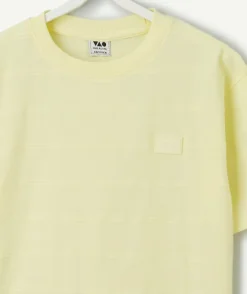 T-shirt garçon jaune rayé