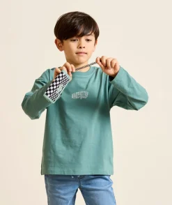 T-shirt garçon manches longues imprimé