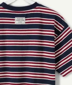 T-shirt garçon marine rayé