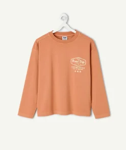 T-shirt garçon orange imprimé route 66