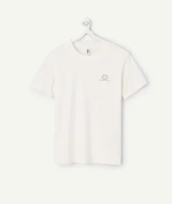 T-shirt garçon oversize blanc imprimé