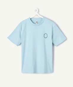 T-shirt garçon oversize bleu imprimé