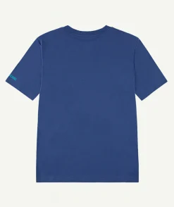 T-shirt garçon oversize bleu imprimé