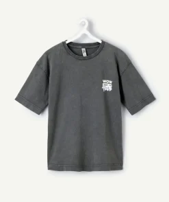 T-shirt garçon oversize gris