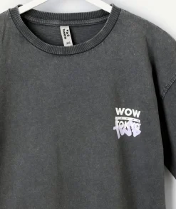 T-shirt garçon oversize gris