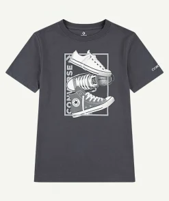 T-shirt garçon oversize gris