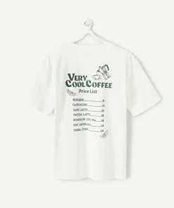 T-shirt garçon oversize imprimé blanc