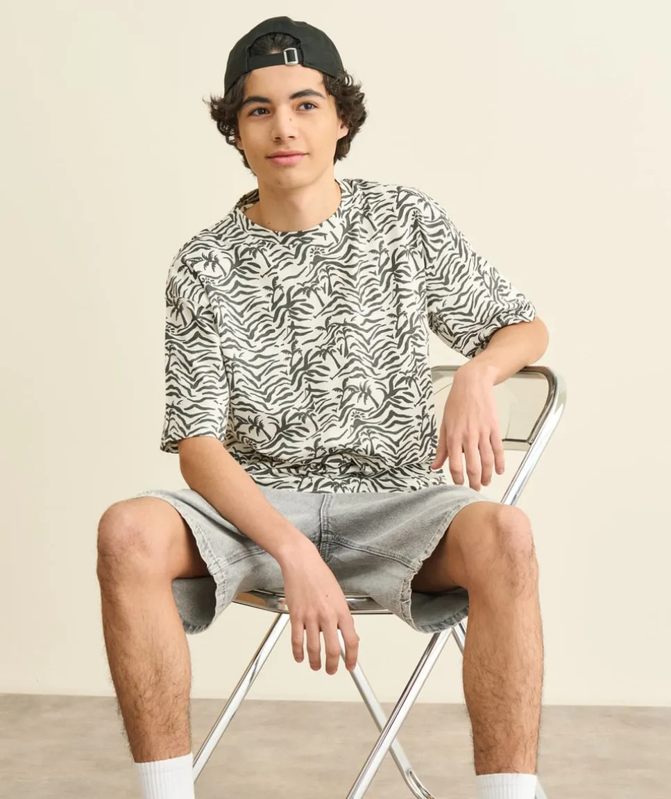 T-shirt garçon oversize imprimé
