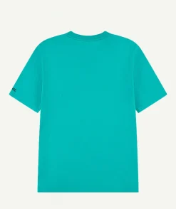 T-shirt garçon oversize turquoise