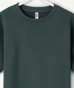 T-shirt garçon oversize vert