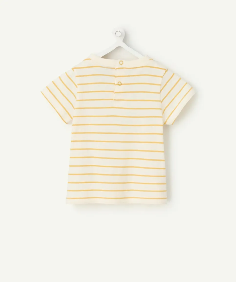 T-shirt garçon rayé jaune