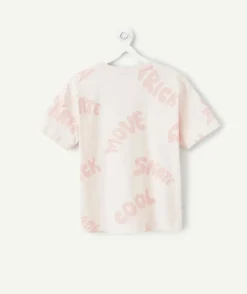 T-shirt garçon rose imprimé
