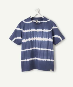 T-shirt garçon tie-dye bleu