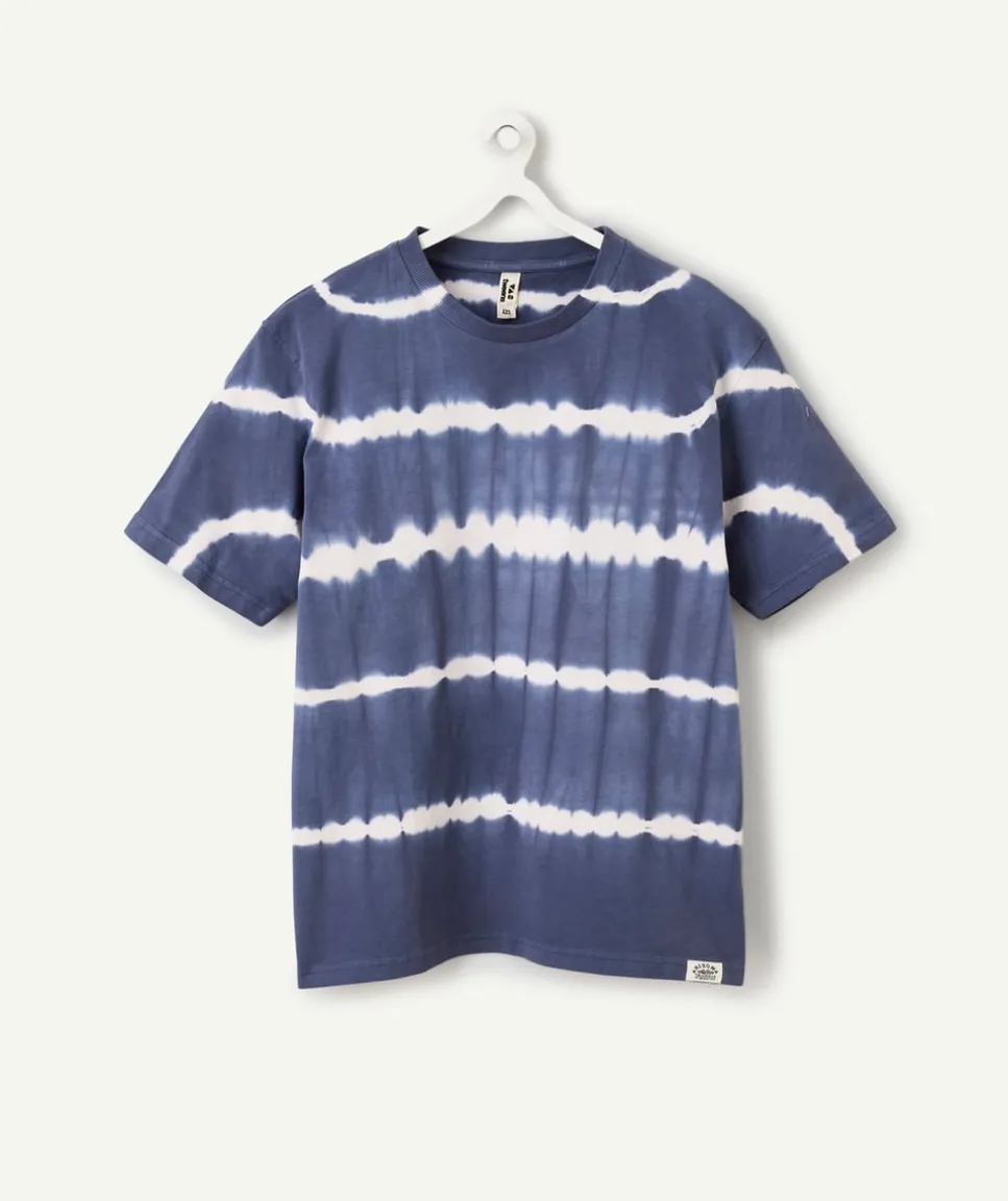 T-shirt garçon tie-dye bleu