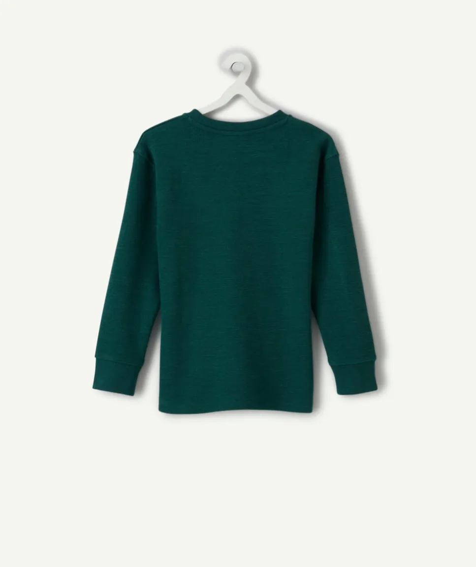 T-shirt garçon vert foncé