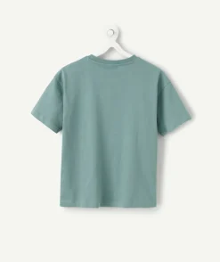 T-shirt garçon vert imprimé