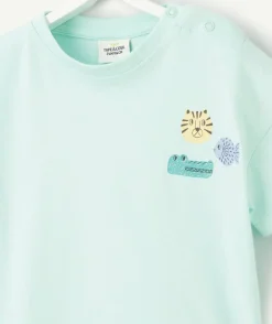 T-shirt manches courtes bébé garçon bleu pastel