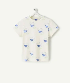 T-shirt manches courtes bébé garçon en coton bio imprimé homard