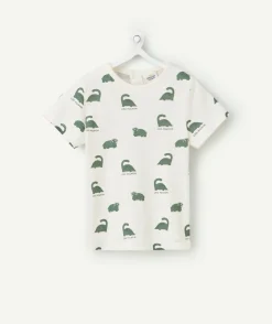 T-shirt manches courtes bébé garçon en coton bio imprimé dinosaures