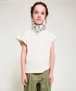 T-shirt manches courtes fille blanc