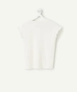 T-shirt manches courtes fille blanc