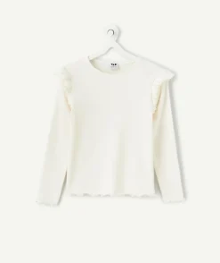 T-shirt manches longues fille blanc