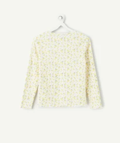 T-shirt manches longues fille fleuri