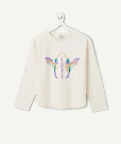 T-shirt manches longues fille imprimé colibris