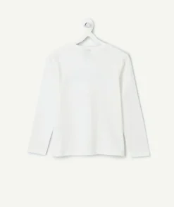 T-shirt manches longues fille blanc imprimé london