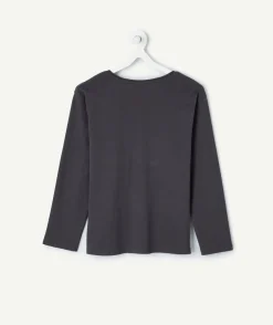 T-shirt manches longues fille imprimé sequins