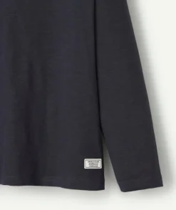 T-shirt manches longues garçon bleu marine