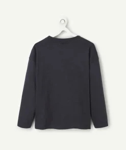 T-shirt manches longues garçon bleu marine