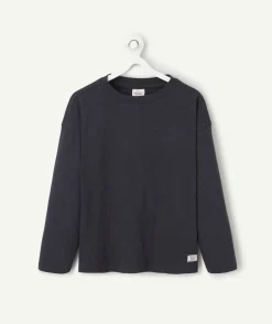 T-shirt manches longues garçon bleu marine