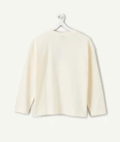 T-shirt manches longues garçon crème imprimé jungle